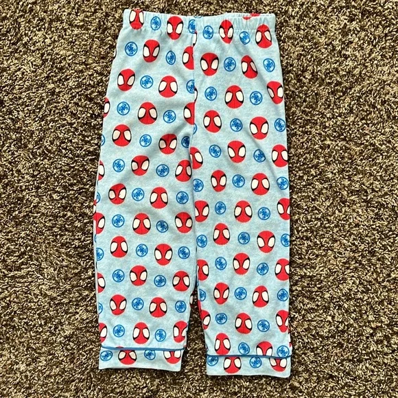 Marvel Spiderman Blue Red Pajama Pants, Elastic Waist, Size 5T Polyester - Picture 3 of 9